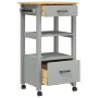 MONZA Küchenwagen Massives Kiefernholz 48x40x90 cm von , Küchen- und Speisewagen - Ref: Foro24-376086, Preis: 102,38 €, Rabat...