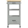 MONZA solid pine wood kitchen cart 48x40x90 cm by , Kitchen and dining carts - Ref: Foro24-376086, Price: 102,38 €, Discount: %