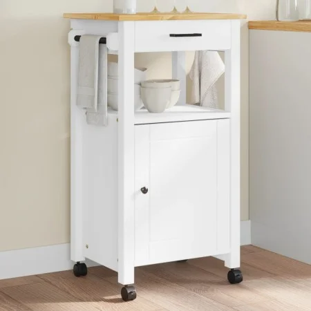 MONZA solid pine wood kitchen cart 48x40x90 cm by , Kitchen and dining carts - Ref: Foro24-376090, Price: 104,04 €, Discount: %