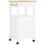 MONZA solid pine wood kitchen cart 48x40x90 cm by , Kitchen and dining carts - Ref: Foro24-376090, Price: 104,04 €, Discount: %
