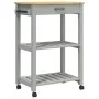 MONZA solid pine wood kitchen cart 60x40x90 cm by , Kitchen and dining carts - Ref: Foro24-376092, Price: 87,92 €, Discount: %