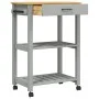 MONZA solid pine wood kitchen cart 60x40x90 cm by , Kitchen and dining carts - Ref: Foro24-376092, Price: 87,92 €, Discount: %