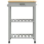 MONZA Küchenwagen aus massivem Kiefernholz 60x40x90 cm von , Küchen- und Speisewagen - Ref: Foro24-376092, Preis: 87,92 €, Ra...