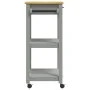 MONZA solid pine wood kitchen cart 60x40x90 cm by , Kitchen and dining carts - Ref: Foro24-376092, Price: 87,92 €, Discount: %
