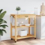 Carrito de cocina MONZA madera maciza de pino 84x40x90 cm de , Carros de cocina y comedor - Ref: Foro24-376103, Precio: 117,4...
