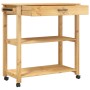Carrito de cocina MONZA madera maciza de pino 84x40x90 cm de , Carros de cocina y comedor - Ref: Foro24-376103, Precio: 117,4...