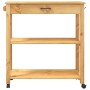 MONZA Küchenwagen aus massivem Kiefernholz 84x40x90 cm von , Küchen- und Speisewagen - Ref: Foro24-376103, Preis: 117,50 €, R...