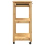 Carrito de cocina MONZA madera maciza de pino 84x40x90 cm de , Carros de cocina y comedor - Ref: Foro24-376103, Precio: 117,4...