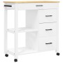 Carrito de cocina MONZA madera maciza de pino 84x40x90 cm de , Carros de cocina y comedor - Ref: Foro24-376117, Precio: 218,1...
