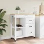 MONZA solid pine wood kitchen cart 84x40x90 cm by , Kitchen and dining carts - Ref: Foro24-376117, Price: 213,81 €, Discount: %