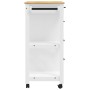Carrito de cocina MONZA madera maciza de pino 84x40x90 cm de , Carros de cocina y comedor - Ref: Foro24-376117, Precio: 218,1...