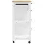 MONZA solid pine wood kitchen cart 84x40x90 cm by , Kitchen and dining carts - Ref: Foro24-376117, Price: 213,81 €, Discount: %
