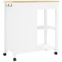 MONZA solid pine wood kitchen cart 84x40x90 cm by , Kitchen and dining carts - Ref: Foro24-376117, Price: 213,81 €, Discount: %