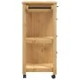 MONZA Küchenwagen aus massivem Kiefernholz 84x40x90 cm von , Küchen- und Speisewagen - Ref: Foro24-376115, Preis: 167,20 €, R...
