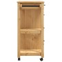 MONZA Küchenwagen aus massivem Kiefernholz 84x40x90 cm von , Küchen- und Speisewagen - Ref: Foro24-376115, Preis: 169,88 €, R...