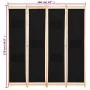 Biombo divisor de 4 paneles de tela negro 160x170x4 cm de vidaXL, Divisores de ambientes - Ref: Foro24-248184, Precio: 70,37 ...