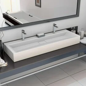 Washbasin 120x46x11 cm mineral resin/white marble by vidaXL, Sinks - Ref: Foro24-144068, Price: 397,74 €, Discount: %