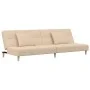 Sofá cama de 2 plazas con dos almohadas tela color crema de , Sofás - Ref: Foro24-375795, Precio: 242,02 €, Descuento: %