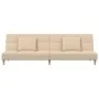 Sofá cama de 2 plazas con dos almohadas tela color crema de , Sofás - Ref: Foro24-375795, Precio: 242,02 €, Descuento: %