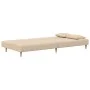 Sofá cama de 2 plazas con dos almohadas tela color crema de , Sofás - Ref: Foro24-375795, Precio: 242,02 €, Descuento: %