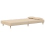 Two-seater sofa bed with two cream-colored fabric pillows by , Sofas - Ref: Foro24-375795, Price: 246,33 €, Discount: %