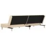 Sofá cama de 2 plazas con dos almohadas tela color crema de , Sofás - Ref: Foro24-375795, Precio: 242,02 €, Descuento: %