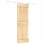 Schiebetür mit Beschlägen aus massivem Kiefernholz, 70 x 210 cm von , Türen - Ref: Foro24-3203254, Preis: 179,25 €, Rabatt: %
