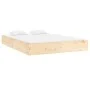 Solid wood bed frame 140x200 cm by , Beds and slatted bases - Ref: Foro24-820042, Price: 104,47 €, Discount: %