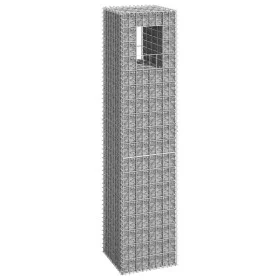 Iron gabion pole basket 40x40x180 cm by , fence posts - Ref: Foro24-151264, Price: 51,07 €, Discount: %