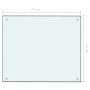 Kitchen splash protection white tempered glass 70x60 cm by vidaXL, Kitchen tools and utensils - Ref: Foro24-249453, Price: 48...