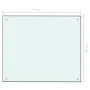 Protección salpicaduras cocina vidrio templado blanco 70x60 cm de vidaXL, Herramientas y utensilios de cocina - Ref: Foro24-2...