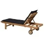 Madison Basic sun lounger cushion black 200x60 cm by , Cushions for chairs and sofas - Ref: Foro24-447165, Price: 65,63 €, Di...
