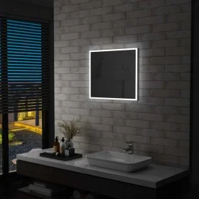 Espejo de pared de baño con LED 60x50 cm de vidaXL, Espejos - Ref: Foro24-144726, Precio: 85,34 €, Descuento: %
