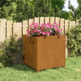 Planter with rusty Corten steel legs 49x47x50 cm by , Pots and planters - Ref: Foro24-823682, Price: 78,11 €, Discount: %