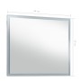 Badezimmerwandspiegel mit LED 60x50 cm von vidaXL, Spiegel - Ref: Foro24-144726, Preis: 86,83 €, Rabatt: %