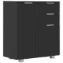 Hochglanzschwarzes Sideboard aus Spanplatte, 71 x 35 x 80 cm von , Sideboards - Ref: Foro24-283716, Preis: 114,93 €, Rabatt: %
