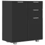 Hochglanzschwarzes Sideboard aus Spanplatte, 71 x 35 x 80 cm von , Sideboards - Ref: Foro24-283716, Preis: 113,06 €, Rabatt: %