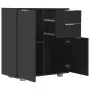 Hochglanzschwarzes Sideboard aus Spanplatte, 71 x 35 x 80 cm von , Sideboards - Ref: Foro24-283716, Preis: 113,06 €, Rabatt: %