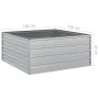 Blumenbeet aus silberverzinktem Stahl, 100 x 100 x 45 cm von , Töpfe und Pflanzgefäße - Ref: Foro24-316885, Preis: 44,75 €, R...