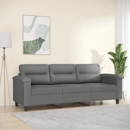3-seater sofa in dark gray microfiber fabric 180 cm by , Sofas - Ref: Foro24-359569, Price: 320,07 €, Discount: %
