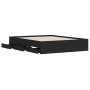 Cama con cajones madera de ingeniería negro 140x190 cm de , Camas y somieres - Ref: Foro24-3207302, Precio: 214,64 €, Descuen...
