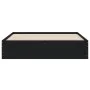 Black engineered wood bed with drawers 140x190 cm by , Beds and slatted bases - Ref: Foro24-3207302, Price: 210,88 €, Discoun...
