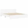 Bed frame with headboard and white LED lights 180x200 cm by , Beds and slatted bases - Ref: Foro24-3207588, Price: 197,00 €, ...