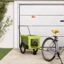 Pet Bicycle Trailer Iron Oxford Cloth Green Black by , pet strollers - Ref: Foro24-93948, Price: 108,15 €, Discount: %