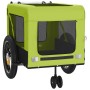 Haustier-Fahrradanhänger, Eisen-Oxford-Stoff, Grün, Schwarz von , Kinderwagen für Haustiere - Ref: Foro24-93948, Preis: 109,9...