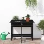 Planter with folding lid solid black pine wood by , Pots and planters - Ref: Foro24-825125, Price: 71,63 €, Discount: %