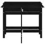 Planter with folding lid solid black pine wood by , Pots and planters - Ref: Foro24-825125, Price: 71,63 €, Discount: %