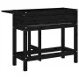 Planter with folding lid solid black pine wood by , Pots and planters - Ref: Foro24-825125, Price: 71,63 €, Discount: %