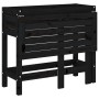 Jardinera con tapa plegable madera maciza de pino negro de , Maceteros y jardineras - Ref: Foro24-825125, Precio: 72,39 €, De...