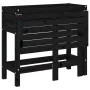 Planter with folding lid solid black pine wood by , Pots and planters - Ref: Foro24-825125, Price: 71,63 €, Discount: %